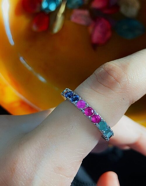 MULTICOLOR RING- Ruby/Sapphire/Emerald