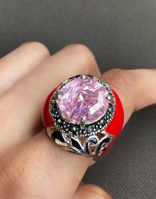 ROSY CHARM- Meenakari (Marcasite & Cubic Zirconia)