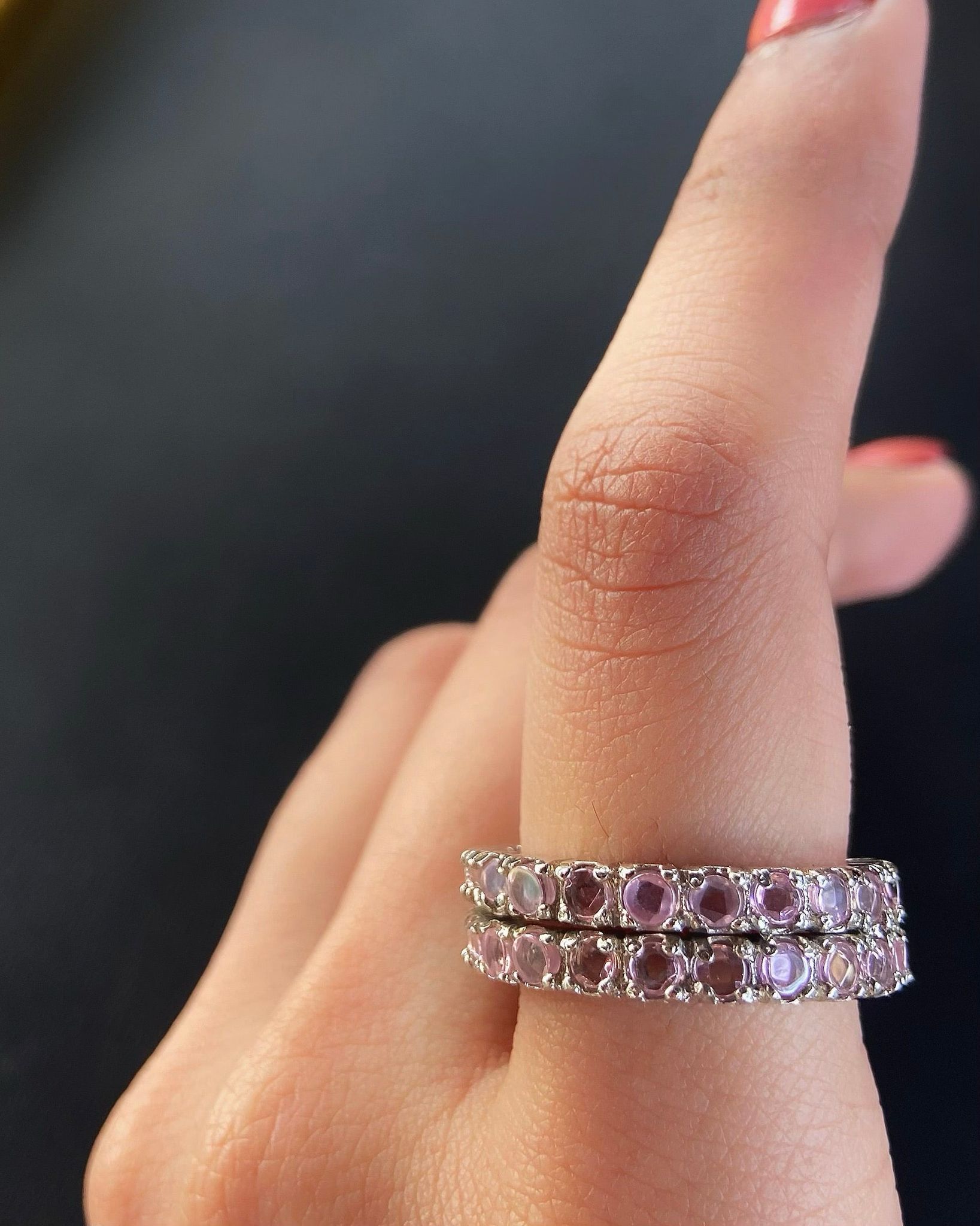 CARNATION PINK RING- Cubic Zirconia